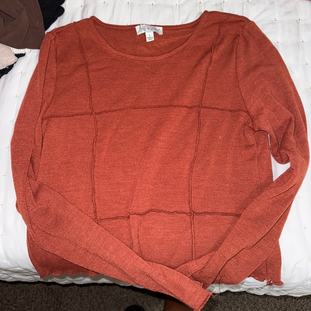Red sweater long sleeve